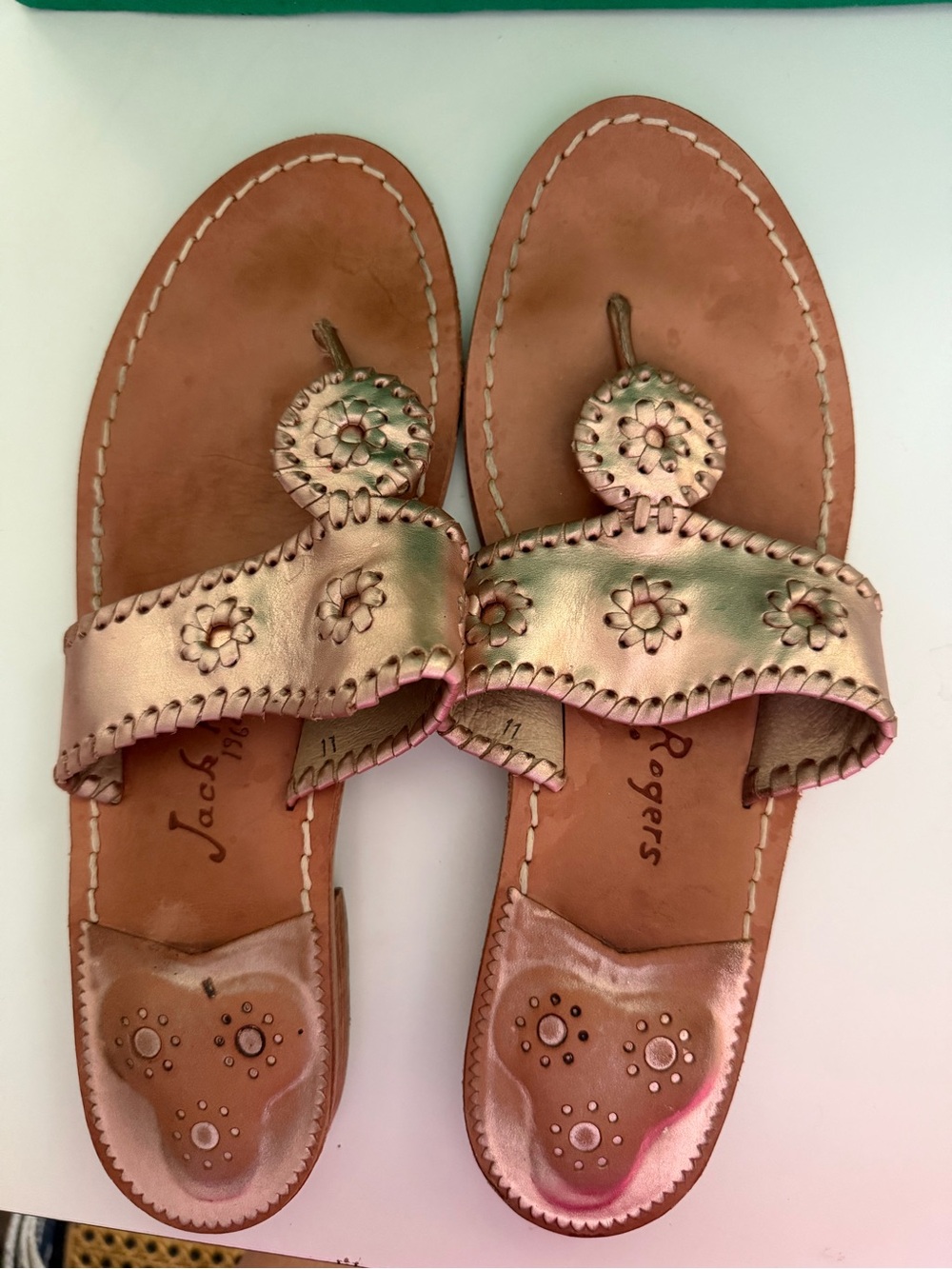 Jack Rogers Metallic Sandals - Women’s 11
